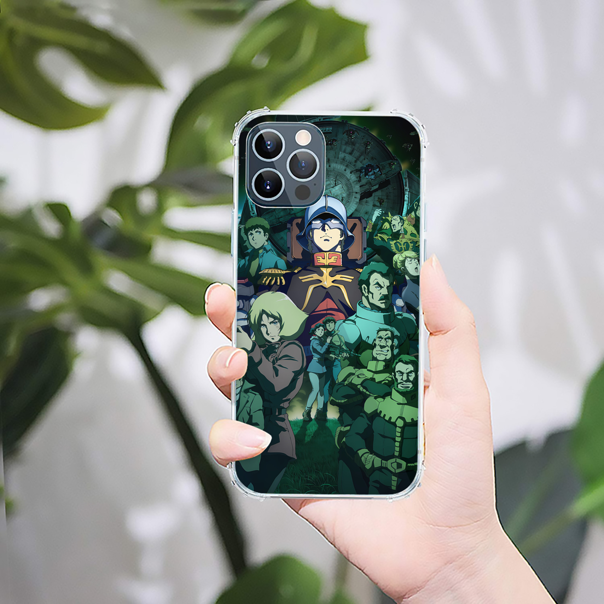 （画像用） 機動戦士ガンダム Mobile Suit Gundam 【iPhone 12シリーズ対応】透明スマホケース（クリアソフトケース）